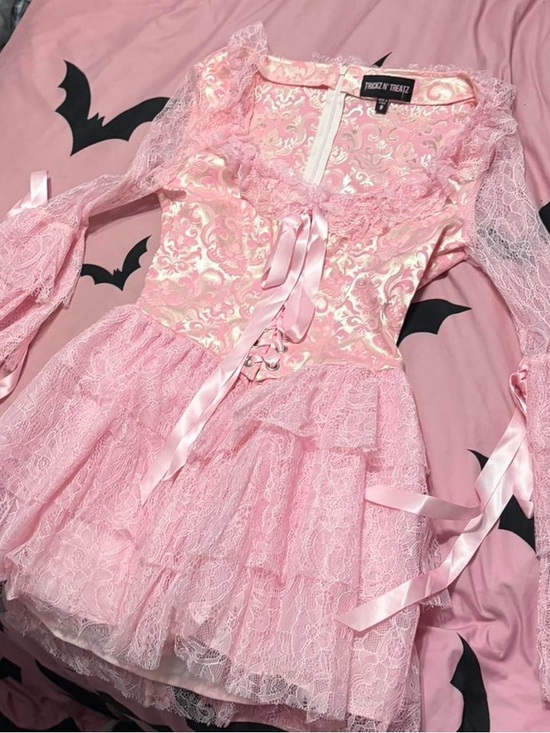 Dolls Kill Dresses & Skirts - Pink lace princess dress